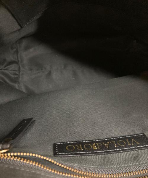 VIOLAd'ORO（ヴィオラドーロ）VIOLAd'ORO (ヴィオラドーロ) 2WAYレザートートバッグ ブラックの古着・服飾アイテム