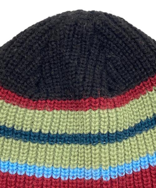 SUPREME（シュプリーム）Supreme (シュプリーム) bright stripe beanie/ブライトストライプビーニー ブラックの古着・服飾アイテム