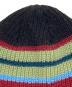 中古・古着 Supreme (シュプリーム) bright stripe beanie/ブライトストライプビーニー ブラック：6000円