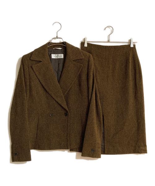 MaxMara（マックスマーラ）MaxMara (マックスマーラ) ツイードセットアップ ブラウン サイズ:40の古着・服飾アイテム