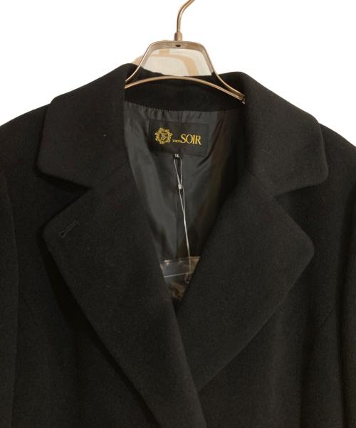 TOKYO SOIR（トウキョウソワール）TOKYO SOIR (トウキョウソワール) ベルト付アンゴラ混コート ブラック サイズ:XL 未使用品の古着・服飾アイテム