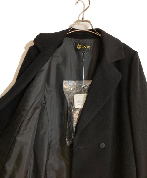 TOKYO SOIR（トウキョウソワール）TOKYO SOIR (トウキョウソワール) ベルト付アンゴラ混コート ブラック サイズ:XL 未使用品の古着・服飾アイテム