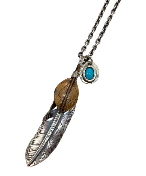 NORTH WORKS（ノースワークス）NORTH WORKS (ノースワークス) ハートフェザー ターコイズチャーム ネックレス シルバーの古着・服飾アイテム