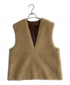 R'IAM×Plageリアム×プラージュ）の古着「フェイクムートンベスト」｜ブラウン