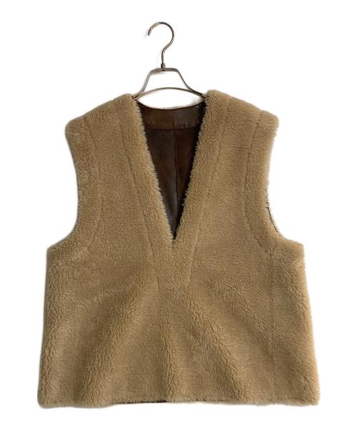 R'IAM（リアム）R'IAM (リアム) Plage (プラージュ) フェイクムートンベスト ブラウン サイズ:38 未使用品の古着・服飾アイテム