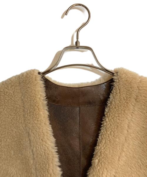 R'IAM（リアム）R'IAM (リアム) Plage (プラージュ) フェイクムートンベスト ブラウン サイズ:38 未使用品の古着・服飾アイテム