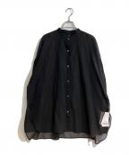 Plageプラージュ）の古着「COTTON GATHER/コットン・ギャザー　ブラウス」｜ブラック