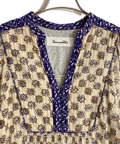 sara mallika（サラマリカ）sara mallika (サラマリカ) Cotton Kika Ethnic Print Dress アイボリー サイズ:Sの古着・服飾アイテム