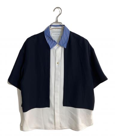 n807【CULLNI】カラーブロッキングレイヤードシャツ 中古・古着通販】CULLNI (クルニ) Color Blocking Layered Front Short
