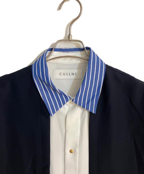 CULLNI（クルニ）CULLNI (クルニ) Color Blocking Layered Front Short Sleeve Shirt ホワイト サイズ:2の古着・服飾アイテム