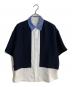 CULLNI（クルニ）の古着「Color Blocking Layered Front Short Sleeve Shirt」｜ホワイト
