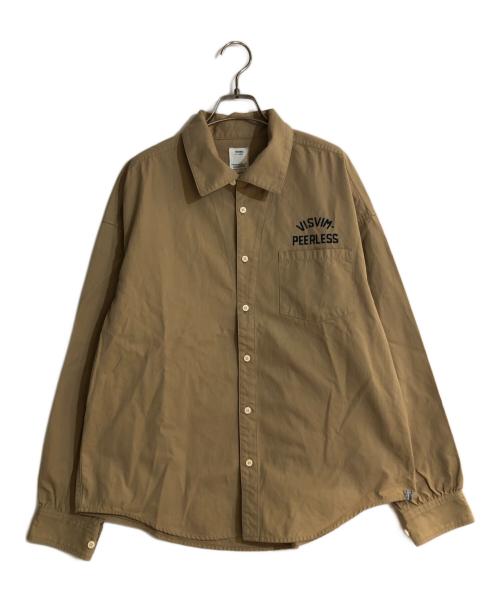 VISVIM（ビズビム）VISVIM (ビズビム) PALMER SHIRT L/S PEERLESS/パーマー シャツ ブラウン サイズ:1の古着・服飾アイテム