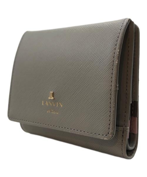 LANVIN en Bleu（ランバンオンブルー）LANVIN en Bleu (ランバンオンブルー) 2つ折り財布 グレーの古着・服飾アイテム