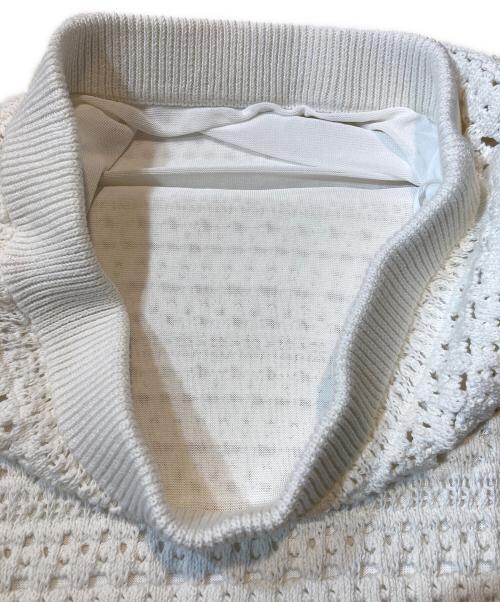 theory luxe（セオリーリュクス）theory luxe (セオリーリュクス) Coin Crochet Clarence ニットスカート ホワイト サイズ:L 未使用品の古着・服飾アイテム
