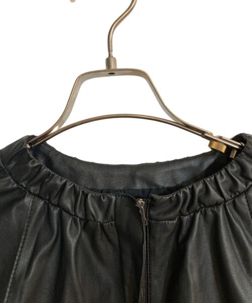 LANVIN en Bleu（ランバンオンブルー）LANVIN en Bleu (ランバンオンブルー) Fレザーブルゾン ブラック サイズ:38の古着・服飾アイテム