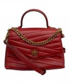 TORY BURCHトリーバーチ）の古着「KIRA CHEVRON 2WAYバッグ」｜レッド