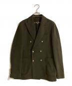 CIRCOLO 1901チルコロ1901）の古着「ダブルブレスト コットンジャージー ストレッチ ジャケット」｜グリーン