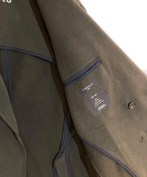 CIRCOLO 1901（チルコロ1901）CIRCOLO 1901 (チルコロ1901) ダブルブレスト コットンジャージー ストレッチ ジャケット グリーン サイズ:48の古着・服飾アイテム
