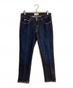 BRIGLIA 1949ブリリア 1949）の古着「RIBOT スリムフィットダメージ加工デニムパンツ」｜インディゴ