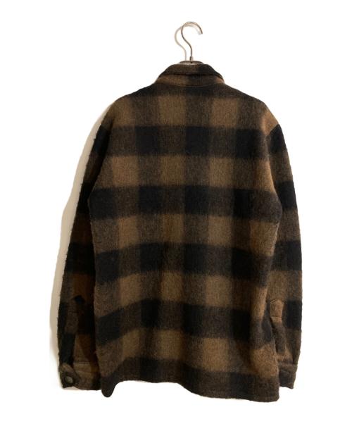 GUY ROVER（ギローバー）GUY ROVER (ギローバー) WOOL BUFFALO CHECK BLOUSON ブラウン サイズ:Lの古着・服飾アイテム