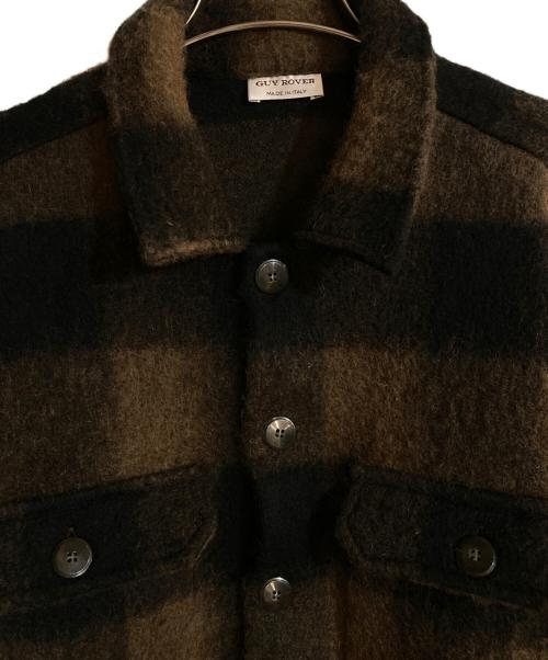 GUY ROVER（ギローバー）GUY ROVER (ギローバー) WOOL BUFFALO CHECK BLOUSON ブラウン サイズ:Lの古着・服飾アイテム