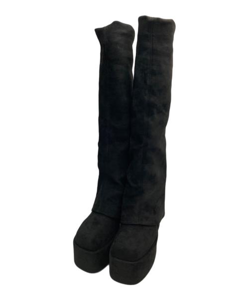 EMODA（エモダ）EMODA (エモダ) ルーズフレアカバーフィットブーツ ブラウン サイズ:Lの古着・服飾アイテム