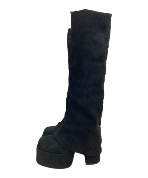 EMODA（エモダ）EMODA (エモダ) ルーズフレアカバーフィットブーツ ブラウン サイズ:Lの古着・服飾アイテム