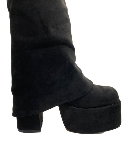 EMODA（エモダ）EMODA (エモダ) ルーズフレアカバーフィットブーツ ブラウン サイズ:Lの古着・服飾アイテム