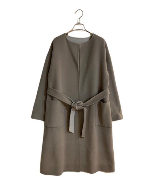 BROOKS BROTHERS（ブルックスブラザーズ）BROOKS BROTHERS (ブルックスブラザーズ) リバーシブルベルテッドノーカラーコート グレーの古着・服飾アイテム