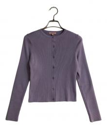 TOCCA（トッカ）の古着「シルク100％リブカーディガン」｜パープル