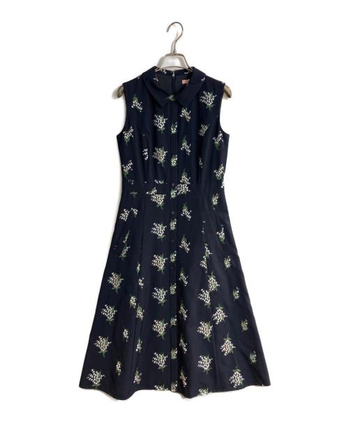 TOCCA（トッカ）TOCCA (トッカ) 【洗える！】LILY OF THE VALLEY ドレス ネイビーの古着・服飾アイテム