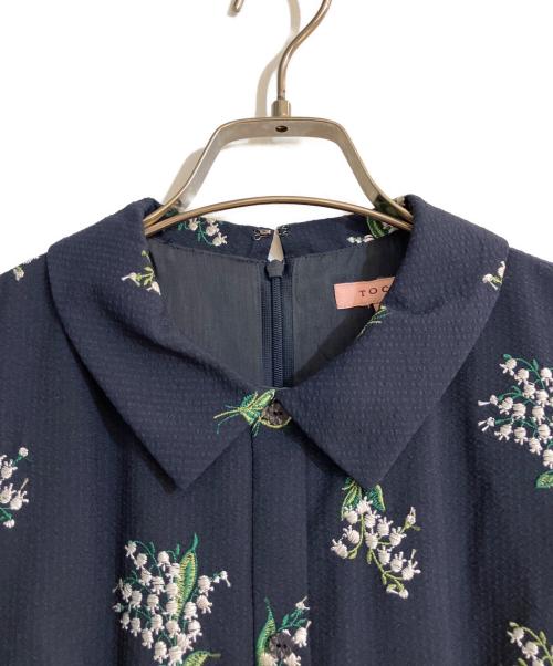 TOCCA（トッカ）TOCCA (トッカ) 【洗える！】LILY OF THE VALLEY ドレス ネイビーの古着・服飾アイテム