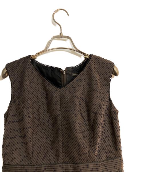 TOCCA（トッカ）TOCCA (トッカ) ノースリーブワンピース ブラウンの古着・服飾アイテム