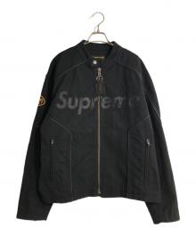 VANSON×SUPREME（バンソン×シュプリーム）の古着「Leathers Cordura Jacket/レザーコーデュラジャケット」｜ブラック