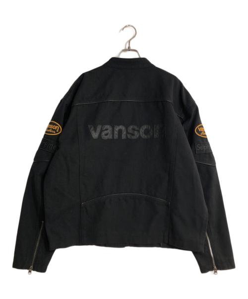 VANSON（バンソン）VANSON (バンソン) Supreme (シュプリーム) Leathers Cordura Jacket/レザーコーデュラジャケット ブラック サイズ:Mの古着・服飾アイテム