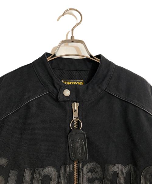 VANSON（バンソン）VANSON (バンソン) Supreme (シュプリーム) Leathers Cordura Jacket/レザーコーデュラジャケット ブラック サイズ:Mの古着・服飾アイテム