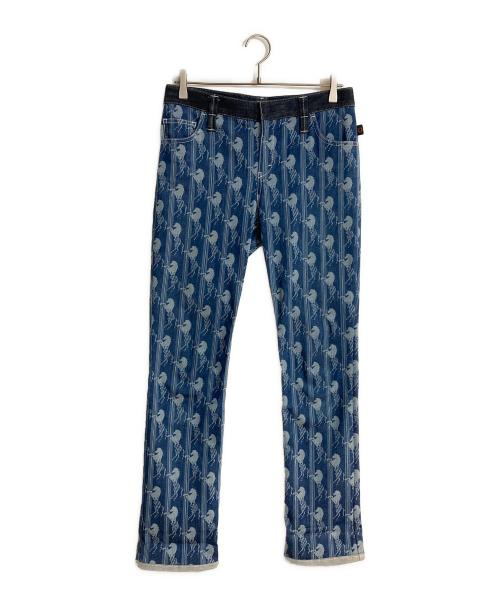 Chloe（クロエ）Chloe (クロエ) ホースプリントストレッチデニムパンツ ブルー サイズ:Mの古着・服飾アイテム