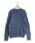POLO RALPH LAUREN (ポロ・ラルフローレン) シルク100％ケーブルクルーネックニット スカイブルー サイズ:Ｍ：9000円