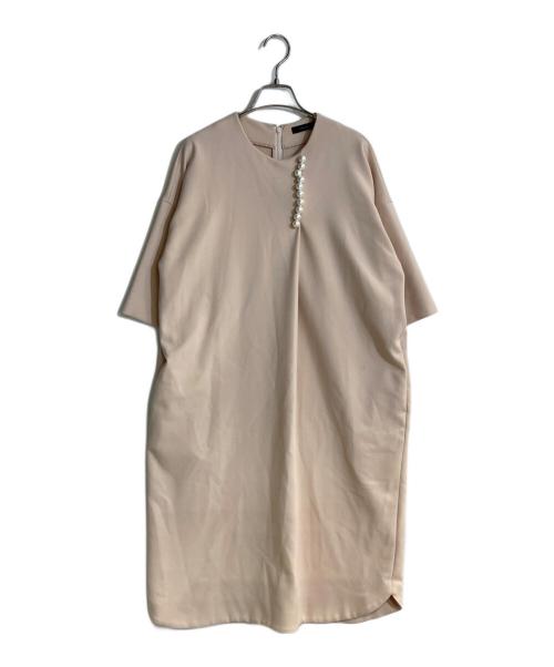 YOKO CHAN（ヨーコチャン）YOKO CHAN (ヨーコチャン) Hラインパールドレスワンピース ピンク サイズ:38の古着・服飾アイテム