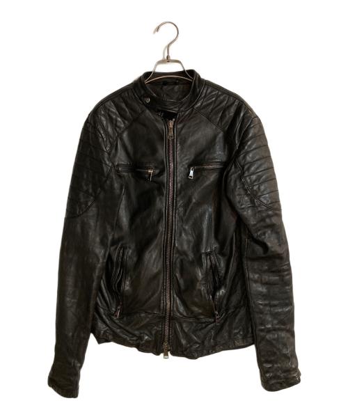 GIORGIO BRATO（ジョルジョブラッド）GIORGIO BRATO (ジョルジョブラッド) ラムレザージャケット ブラック サイズ:44の古着・服飾アイテム