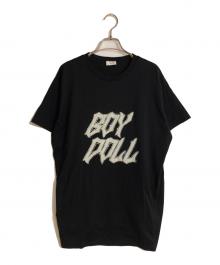 CELINE（セリーヌ）の古着「Studded Boy Doll T-Shirt」｜ブラック