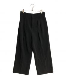 RED VALENTINO（レッドヴァレンティノ）の古着「2タックワイドパンツ」｜ブラック