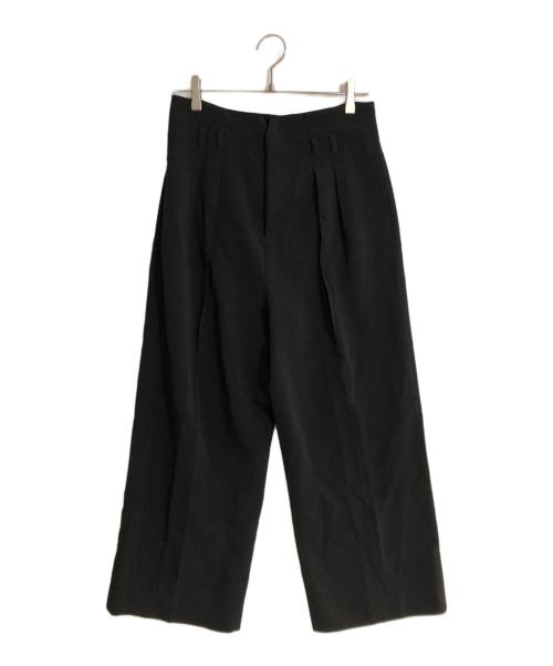 RED VALENTINO（レッドヴァレンティノ）RED VALENTINO (レッドヴァレンティノ) 2タックワイドパンツ ブラック サイズ:42 未使用品の古着・服飾アイテム