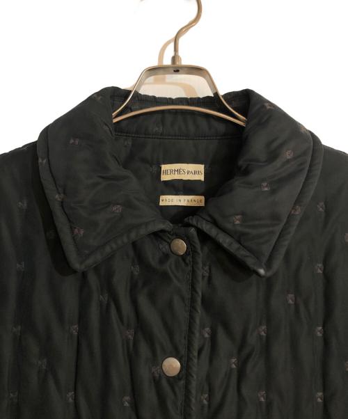 HERMES（エルメス）HERMES (エルメス) peach-skin パドックコート ブラック サイズ:38の古着・服飾アイテム