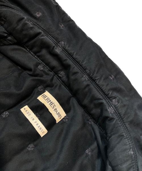 HERMES（エルメス）HERMES (エルメス) peach-skin パドックコート ブラック サイズ:38の古着・服飾アイテム