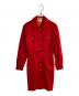 HERMES（エルメス）の古着「トランペットモチーフボタンワンピースコート」｜レッド