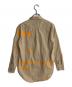BURBERRY (バーバリー) 比翼ロゴプリントシャツ ブラウン サイズ:SIZE 34：18000円