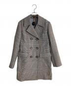 BROOKS BROTHERSブルックスブラザーズ）の古着「千鳥格子ウールコート」｜ネイビー