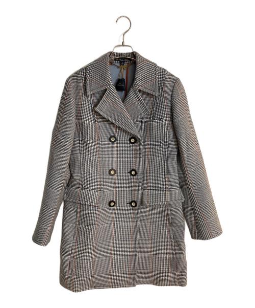 BROOKS BROTHERS（ブルックスブラザーズ）BROOKS BROTHERS (ブルックスブラザーズ) 千鳥格子ウールコート ネイビー サイズ:2の古着・服飾アイテム