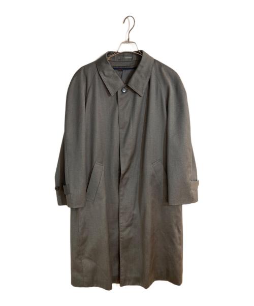 Yves Saint Laurent（イヴサンローラン）Yves Saint Laurent (イヴサンローラン) ジャガードライニングステンカラーコート グレー サイズ:92A5の古着・服飾アイテム